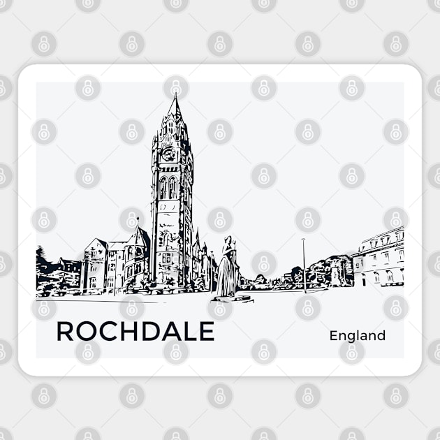 Rochdale England Magnet by Lakeric
